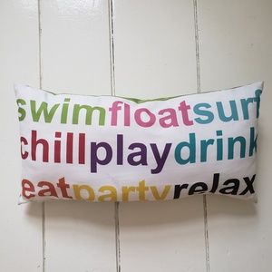 Colorful fun decor pillow